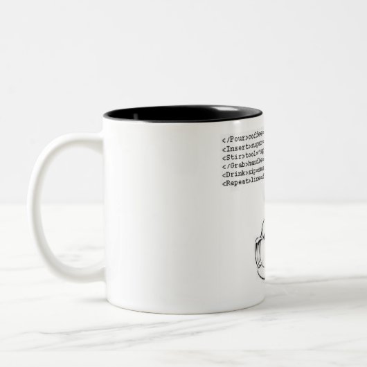 HTML-Kaffee Zweifarbige Tasse (Links)