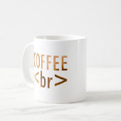 HTML-Kaffeepause-Aquarell-Typografie-lustiger Code Kaffeetasse (Vorderseite Links)