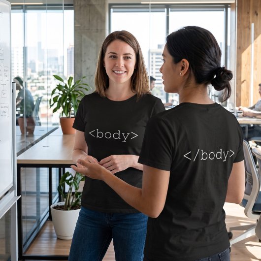 HTML-Körper-Umbau - offen und nah T-Shirt