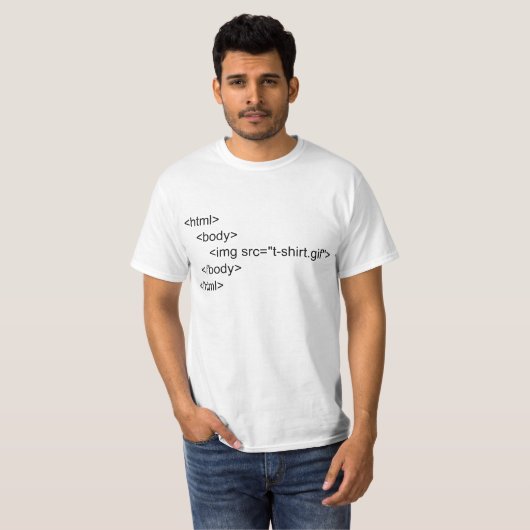 HTML-Programmierer-T - Shirt (Vorne ganz)