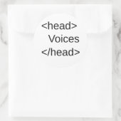HTML-Stimmen in meinem</head> Runder Aufkleber (Tasche)
