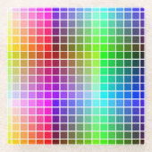 HTML-Websafe-Farben Glasuntersetzer (Vorderseite)