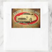 HTR Designs Kustoms Garage ist kaum legal Rechteckiger Aufkleber (Tasche)