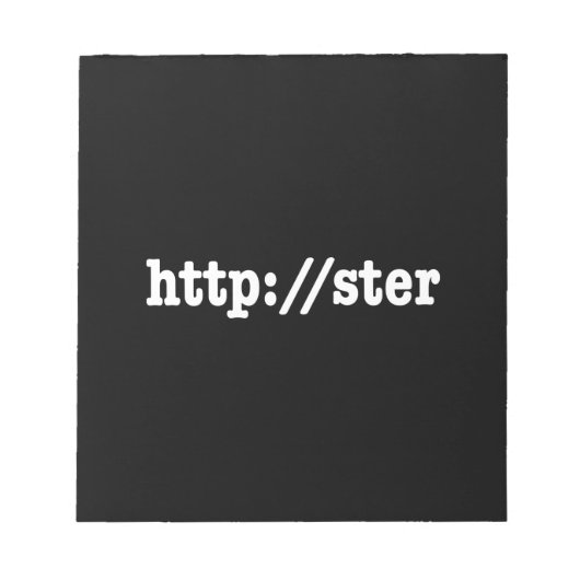 http://ster / HTML Code Notizblock (Vorderseite)