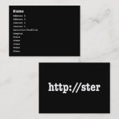 http://ster / HTML Code Visitenkarte (Vorne/Hinten)