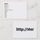http://ster / HTML Code Visitenkarte (Vorne/Hinten)