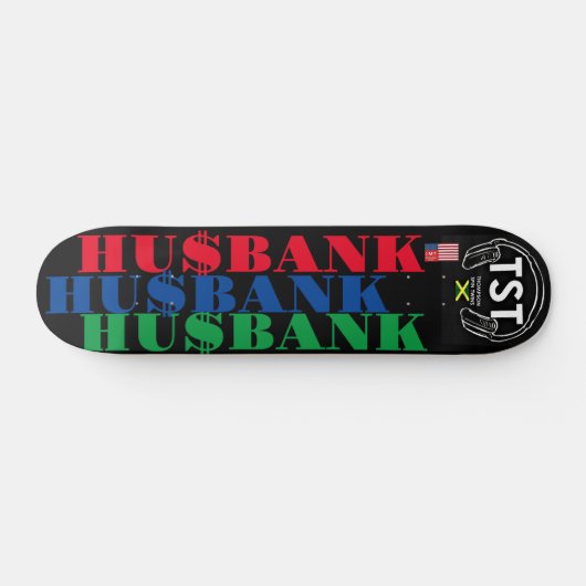 HU$BANK OFFIZIELL JMT 7 3/4" Skateboard Deck (Horizontal)