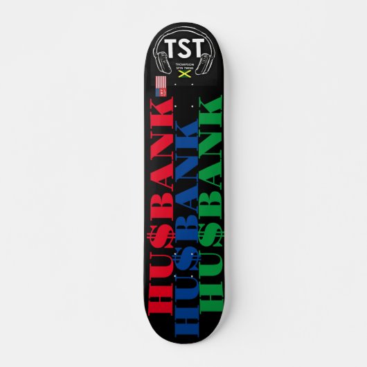 HU$BANK OFFIZIELL JMT 7 3/4" Skateboard Deck (Vorne)