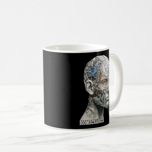 Hu Head Science Anatomie Biomechanik Kaffeetasse (VorderseiteRechts)