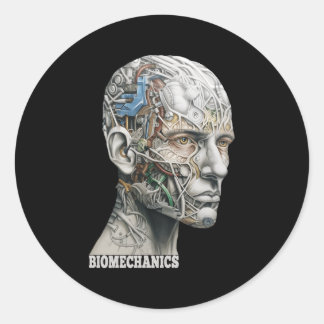 Hu Head Science Anatomie Biomechanik Runder Aufkleber