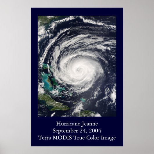 HU Jeanne MODIS Image Poster (Vorne)
