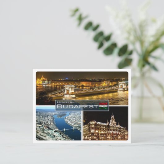 HU Ungarn - Budapest - Postkarte (Stehend Vorderseite)