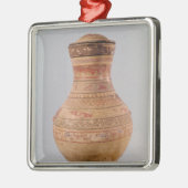 Hu Vase mit Deckel Silbernes Ornament (Links)