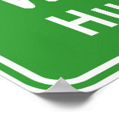 Hua Hin Ahead ⚠ Thai Highway Traffic Sign ⚠ Poster (Ecke)