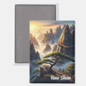 Hua Shan Mountain China Magnet (Vorderseite/Rückseite)