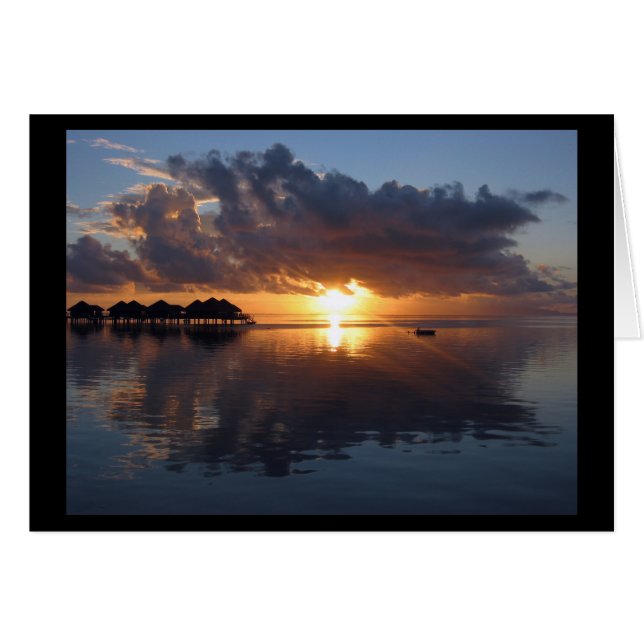 Huahine Sunset Card (Vorderseite (Horizontal))