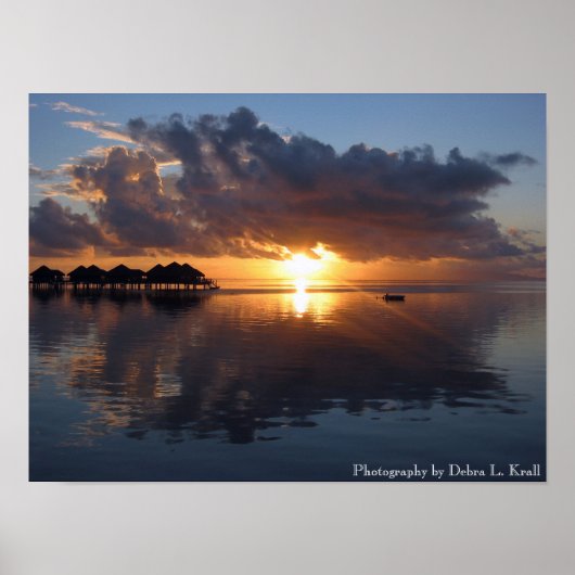 Huahine Sunset Poster (Vorne)