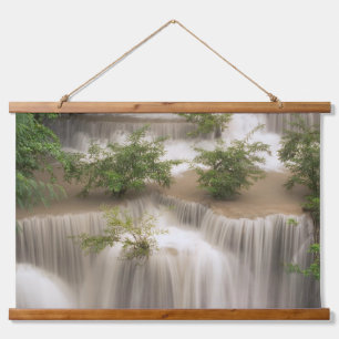 Huai Mae Khamin Waterfall Thailand Wandteppich Mit Holzrahmen