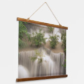 Huai Mae Khamin Waterfall | Thailand Wandteppich Mit Holzrahmen (Gewinkelt)