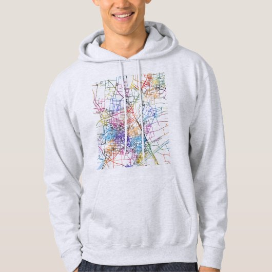 Huai'an China City Map Hoodie (Vorderseite)