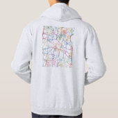 Huaibei China City Map Hoodie (Rückseite)