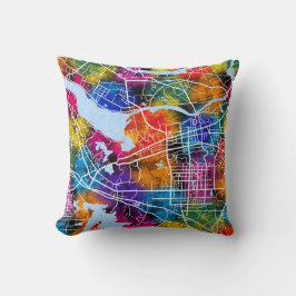 Huainan China Stadtplan Kissen