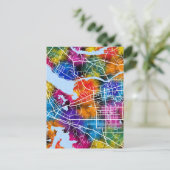 Huainan China Stadtplan Postkarte (Stehend Vorderseite)