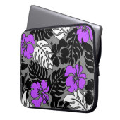 Huakini Bay Hawaiianischer Hibiskus Neoprene Wetsu Laptopschutzhülle (Vorderseite Links)