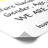 huamn, vor der Staatsangehörigkeit, Farbe, Geschle Poster (Ecke)