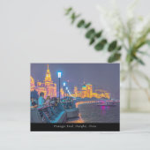 © Huangpu Bund Night View, Shanghai, China Postkarte (Stehend Vorderseite)