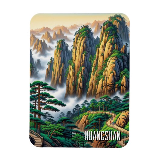 Huangshan National Park China Magnet (Vertikal)