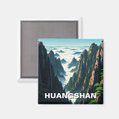 Huangshan National Park China Magnet (Vorderseite/Rückseite)
