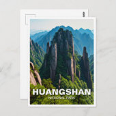 Huangshan National Park China Travel Postkarte (Vorne/Hinten)