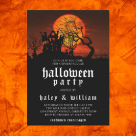 Huanted House Moon Spooktacular Halloween-Party Einladung