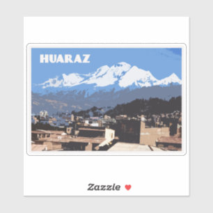 Huaraz Peru: Huascarin Mountain View Aufkleber