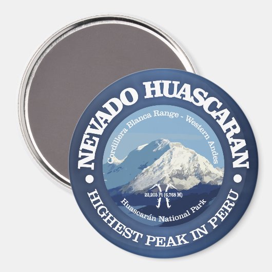 Huascaran Magnet (Vorderseite/Rückseite)