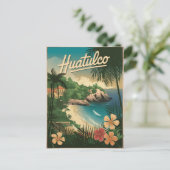 Huatulco Mexico Vintag Postkarte (Stehend Vorderseite)