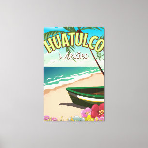 Huatulco mexikanisches Reiseplakat Leinwanddruck
