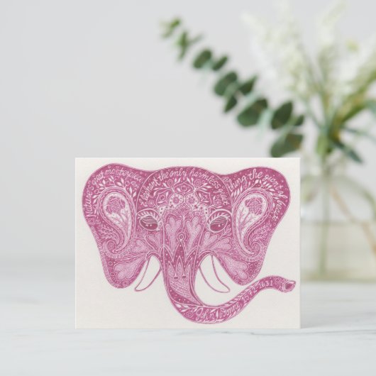 Hub der Überlebenden, #5: Elephant Postkarte (Stehend Vorderseite)