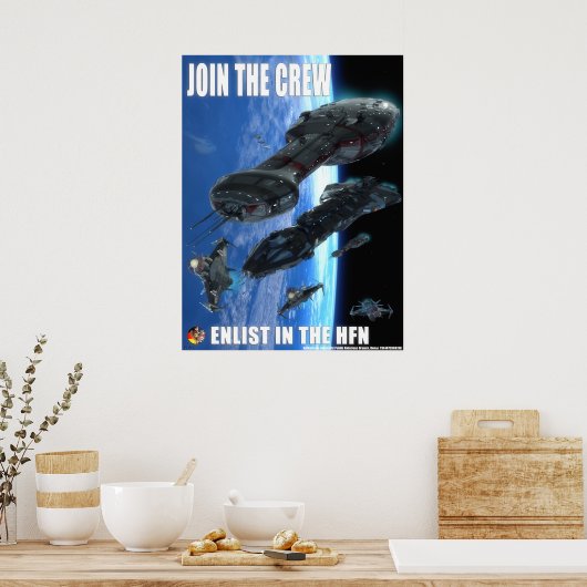 Hub Federation Navy Ad Poster (Küche)