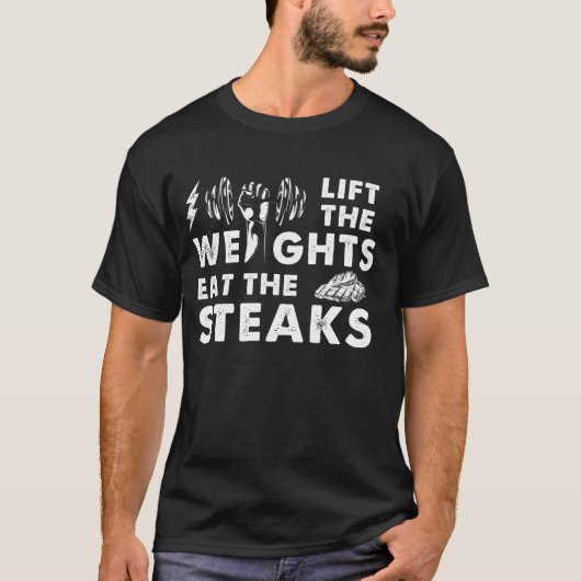 Hub Gewicht essen Steaks Fleisch Eater Carnivore G T-Shirt (Vorderseite)