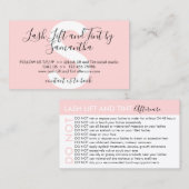 Hub und Tint vermeiden Ratschläge nach der Behandl Visitenkarte (Vorne/Hinten)