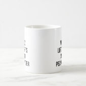 Hub Weight und essen Erdnussbutter - Funny Workout Kaffeetasse (Mittel)