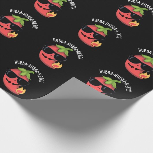 Hubba-hubba-nero Funny Habanero Pun Dark BG Geschenkpapier (Ecke)