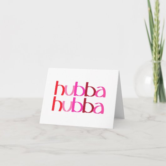 Hubba Hubba Valentine's Day Card Dankeskarte (Vorderseite)
