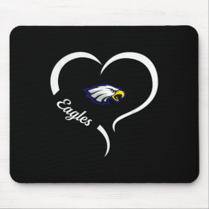 Hubbard Eagles Logo Halbherz Slogan Hs Mousepad