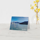 Hubbard Glacier, Alaska Grußkarte Karte (Gelbe Blume)