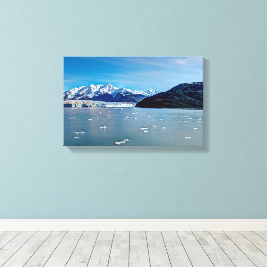 Hubbard Glacier, Druck von Alaska Canvas Leinwanddruck (Insitu (Holzboden))