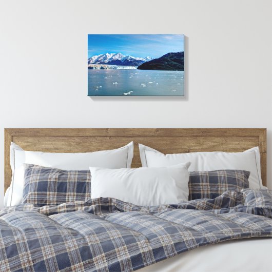 Hubbard Glacier, Druck von Alaska Canvas Leinwanddruck (Insitu (Schlafzimmer))