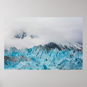Hubbard-Gletscher von einem Schiff in Alaska Poster